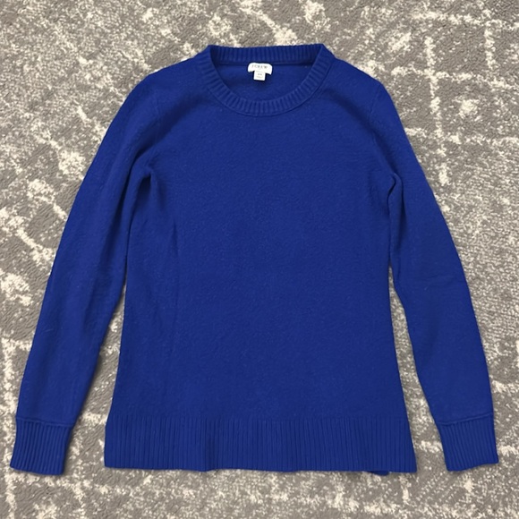 J. Crew cobalt blue Reimagined crew neck sweater - Picture 4 of 12